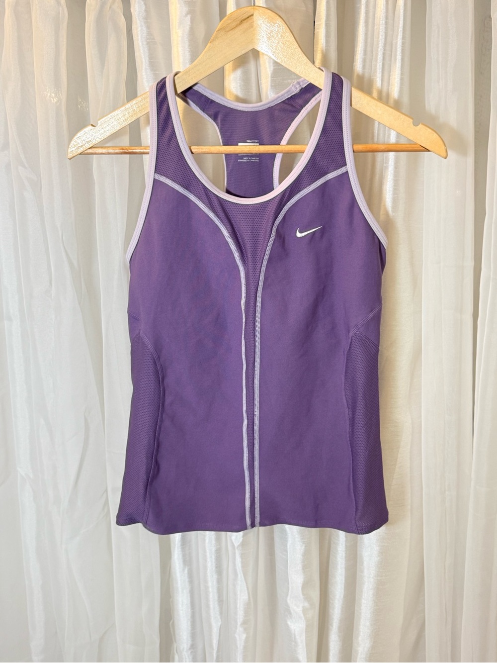 Nike Purple Racerback Tank with Light Trim